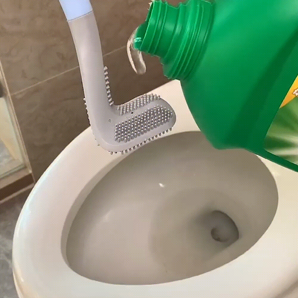 Koadclo | Long Handle Toilet Brush – Stainless Steel for Deep Cleaning