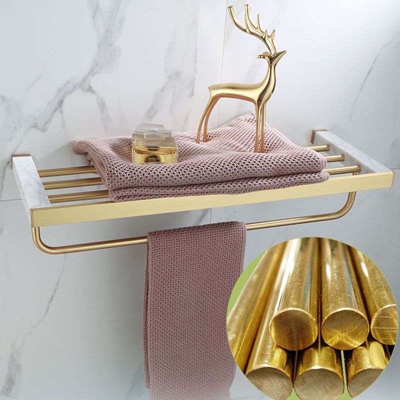 Koadclo | Polished Brass Bathroom Accessory Set - Marble Bathroom Hardware