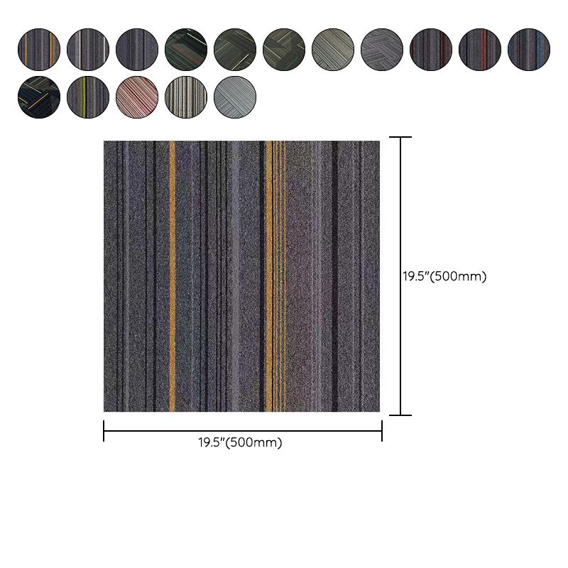 Koadclo | Dark Color Level Loop Carpet Tile – Non-Slip Self-Adhesive Indoor Office Carpet Squares