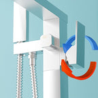 Koadclo | Modern Freestanding Bathtub Faucet - Copper Floor Mounted