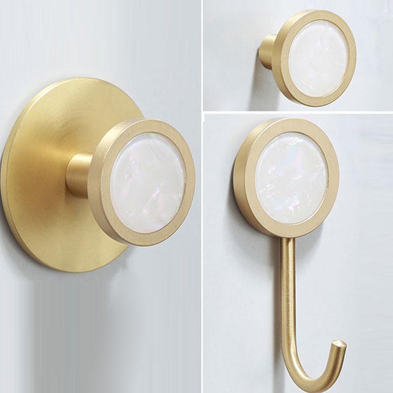 Koadclo | Polished Brass Bathroom Accessory Set - Marble Bathroom Hardware