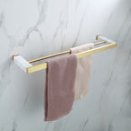 Koadclo | Polished Brass Bathroom Accessory Set - Marble Bathroom Hardware