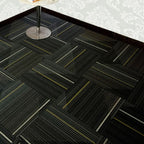 Koadclo | Dark Color Level Loop Carpet Tile – Non-Slip Self-Adhesive Indoor Office Carpet Squares