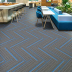 Koadclo | Dark Color Level Loop Carpet Tile – Non-Slip Self-Adhesive Indoor Office Carpet Squares