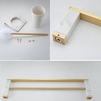 Koadclo | Polished Brass Bathroom Accessory Set - Marble Bathroom Hardware