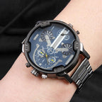 Koadclo | Stainless Steel Chronograph Quartz Watch – Premium Analog Sport Wristwatch for Men