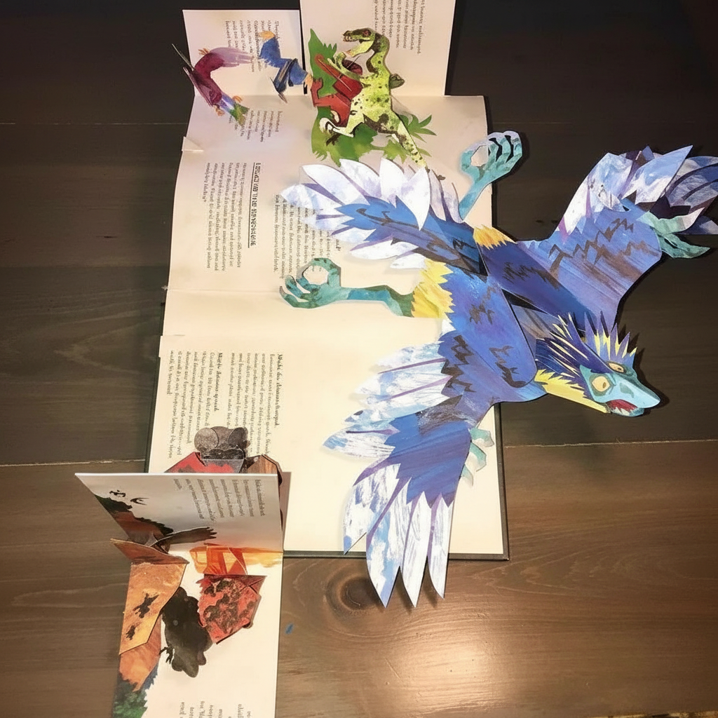Koadclo | 3D Pop-up Book Dinosaurs – Interactive Pop-Up Book for Kids with Prehistoric Scenes