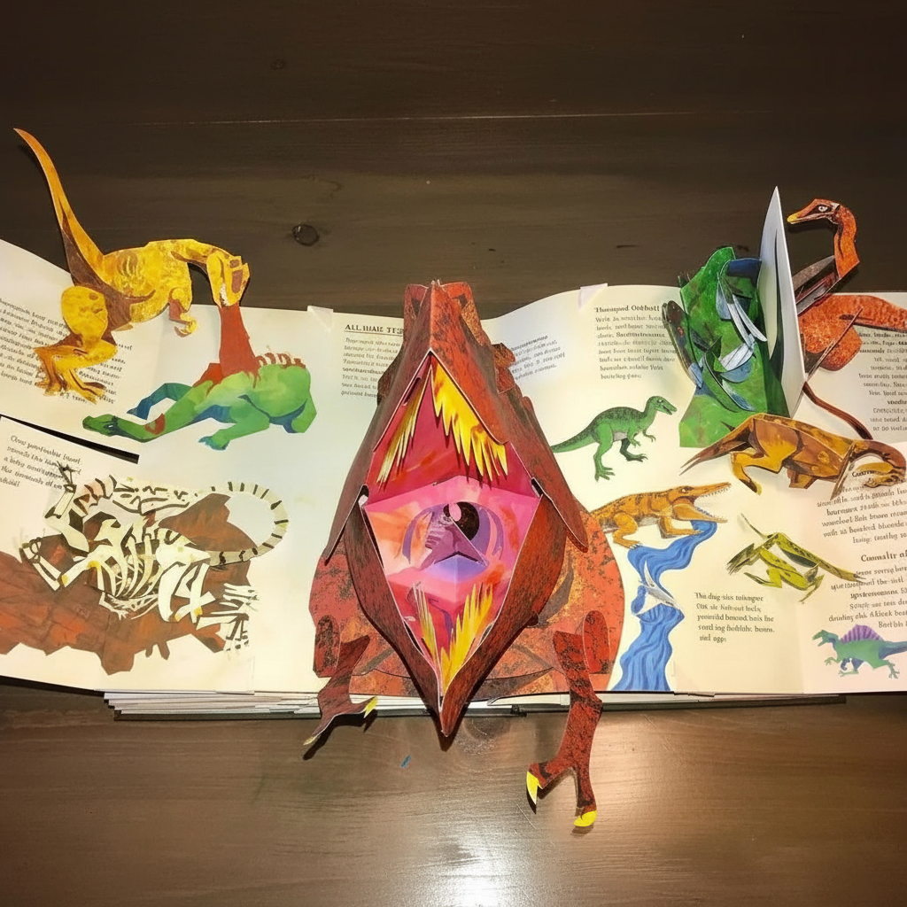 Koadclo | 3D Pop-up Book Dinosaurs – Interactive Pop-Up Book for Kids with Prehistoric Scenes