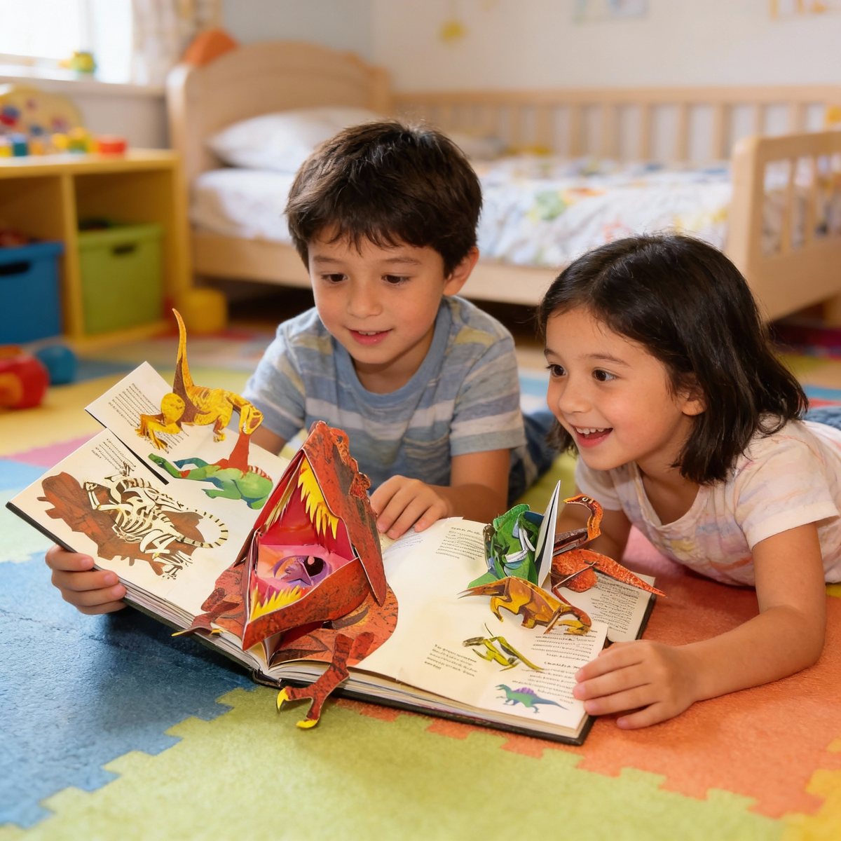 Koadclo | 3D Pop-up Book Dinosaurs – Interactive Pop-Up Book for Kids with Prehistoric Scenes