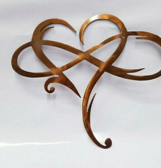 Koadclo | Endless Heart Steel Wall Decoration – Metal Wall Art for Living Room & Bedroom