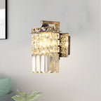 Koadclo | Rectangular Crystal Wall Sconce - Chrome with Crystal Rod Draping