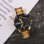 Koadclo | Stainless Steel Chronograph Quartz Watch – Premium Analog Sport Wristwatch for Men