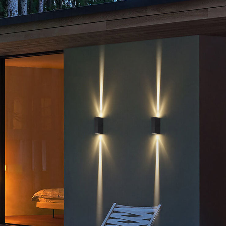 Amtn Club | Modern Waterproof LED Outdoor Wall Light – Rectangular Up/Down Aluminum Fixture