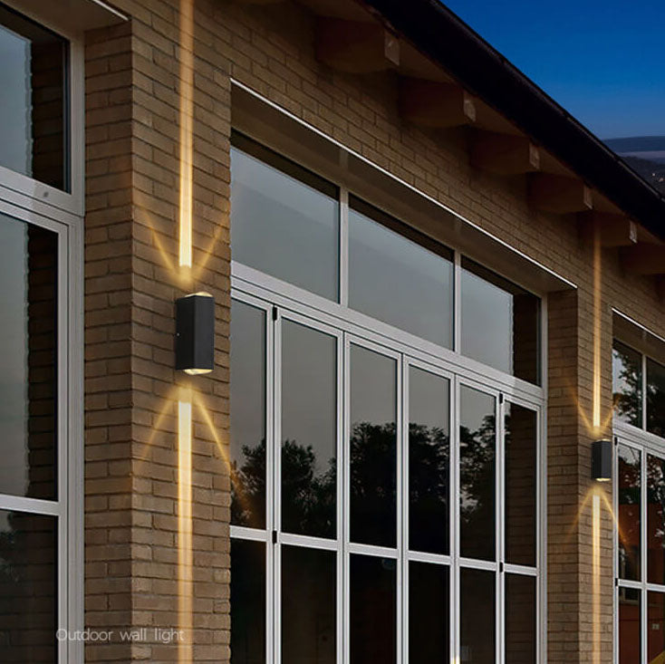 Amtn Club | Modern Waterproof LED Outdoor Wall Light – Rectangular Up/Down Aluminum Fixture