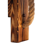 Koadclo | Wood Wall Mounted Light – Industrial Brown Rectangular Rope Light Fixture