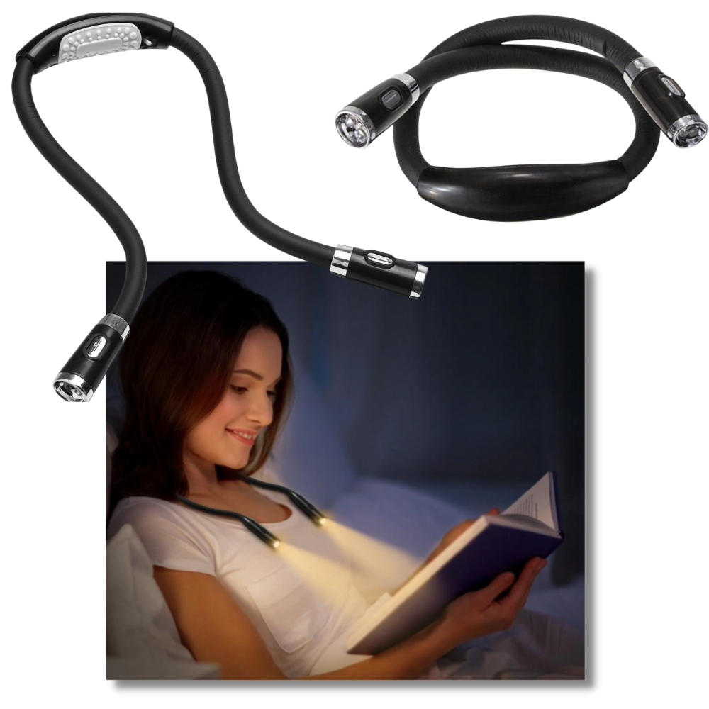 Koadclo | LED Neck Reading Lamp – Hands-Free Book Light for Bed & Travel