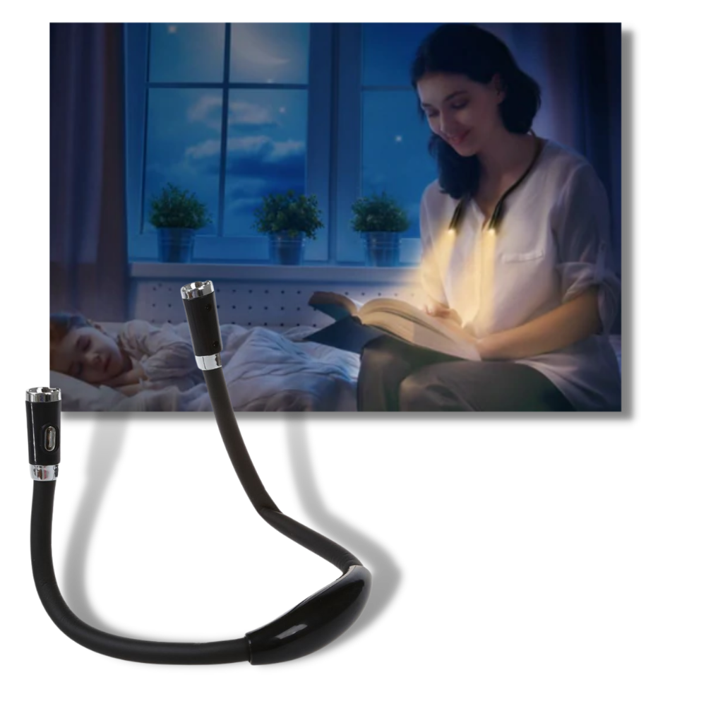 Koadclo | LED Neck Reading Lamp – Hands-Free Book Light for Bed & Travel