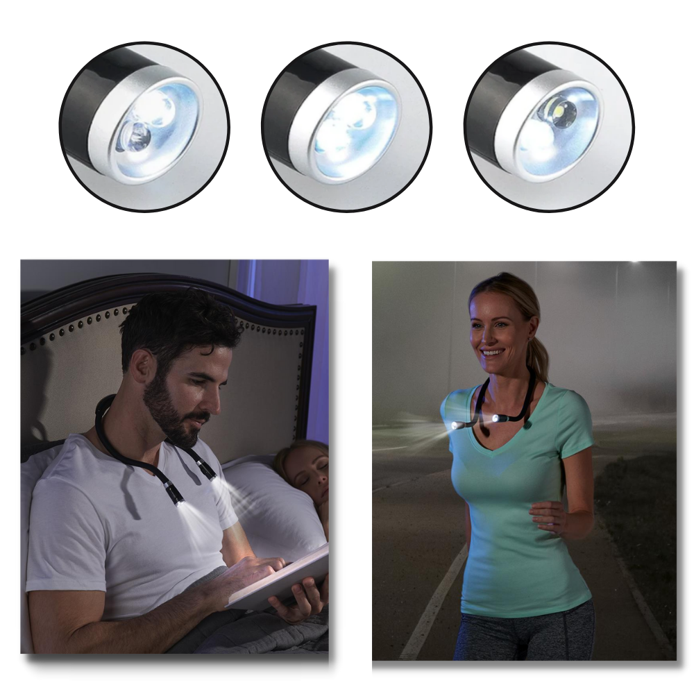 Koadclo | LED Neck Reading Lamp – Hands-Free Book Light for Bed & Travel