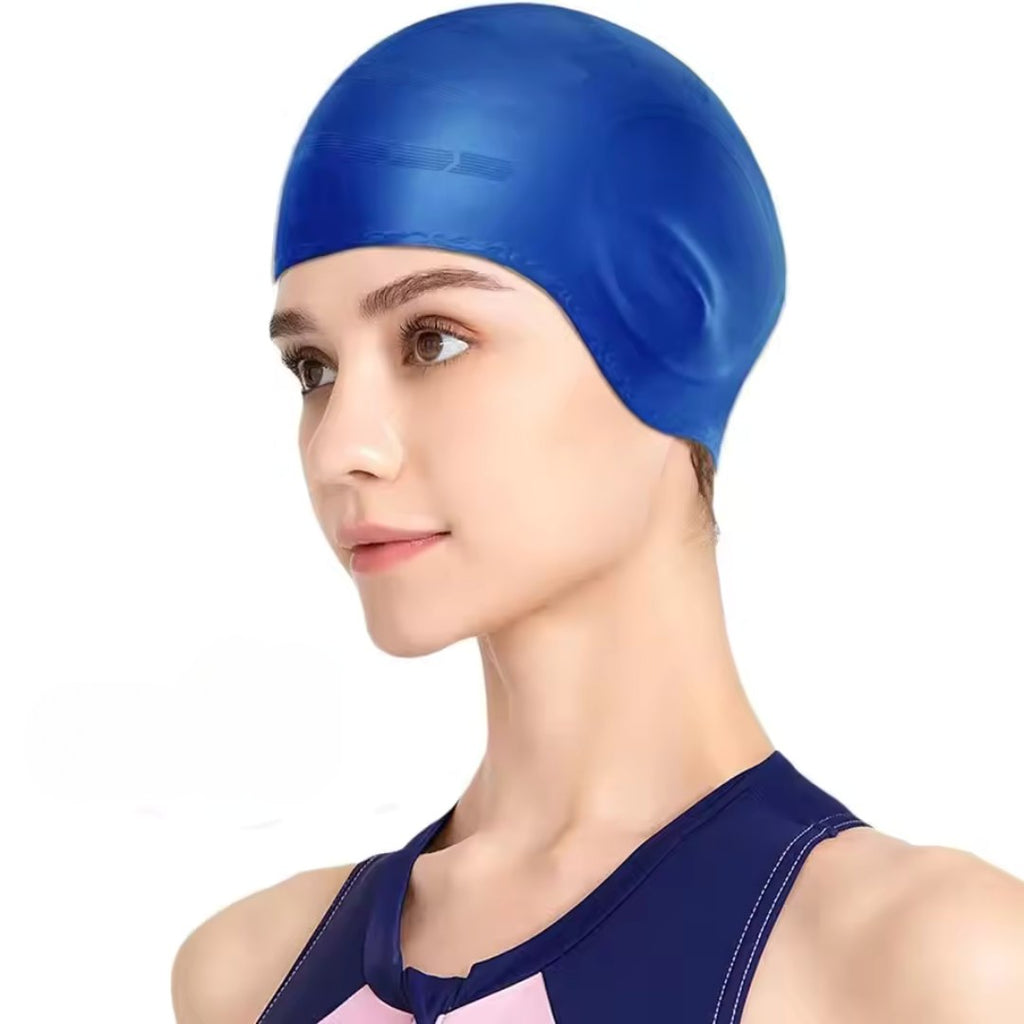 Koadclo | HydroFit – Silicone Swim Cap with Ear Protection – Reusable Waterproof Swimming Cap