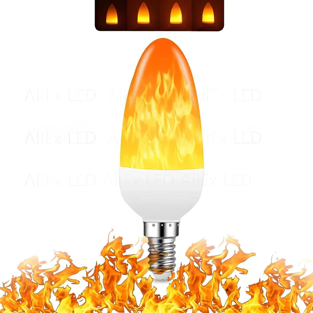 Koadclo | Flame Effect LED Lamp – 9W Realistic Fire Light for Home Ambiance