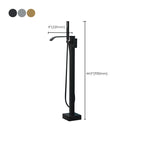 Koadclo | Modern Freestanding Bathtub Faucet - Copper Floor Mounted