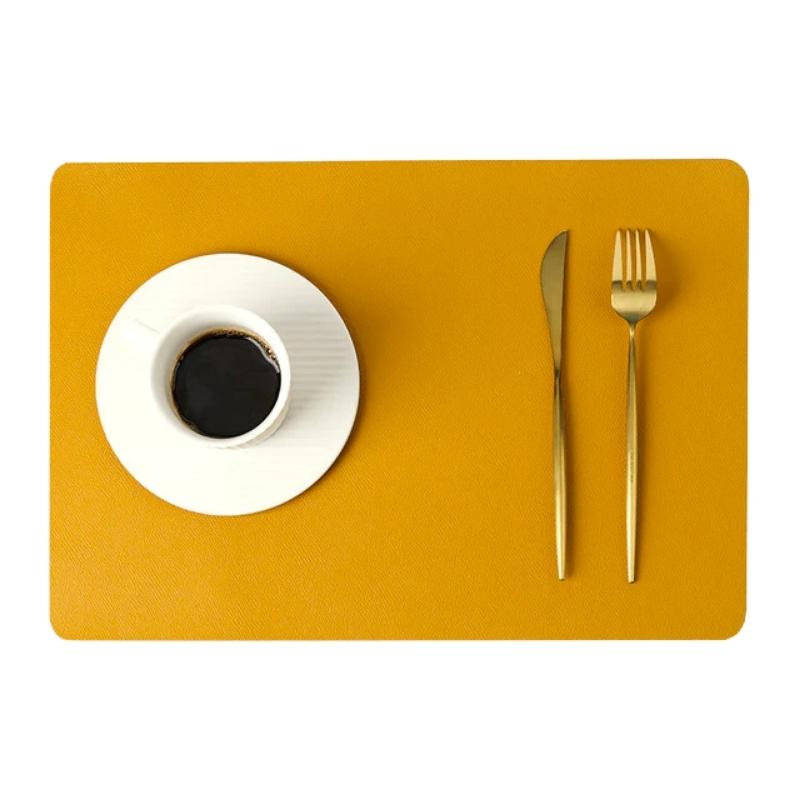 Koadclo | Modern Rectangular Waterproof PU Leather Placemats