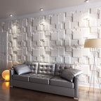 Koadclo | Square Interior Wall Cladding – Peel and Stick Texture Effect Wall Panels