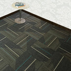 Koadclo | Dark Color Level Loop Carpet Tile – Non-Slip Self-Adhesive Indoor Office Carpet Squares