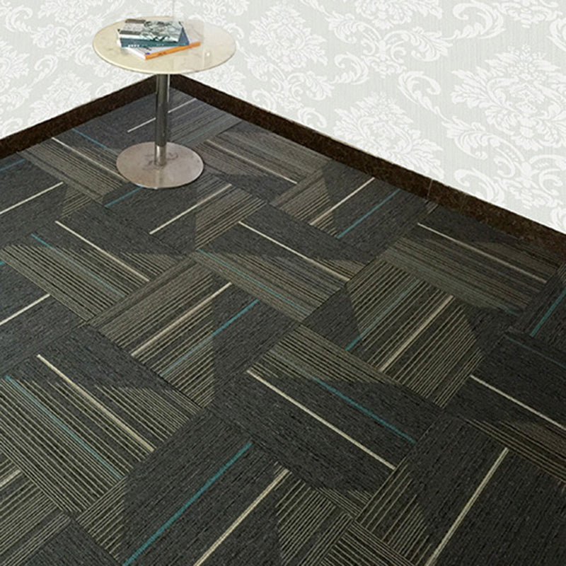 Koadclo | Dark Color Level Loop Carpet Tile – Non-Slip Self-Adhesive Indoor Office Carpet Squares