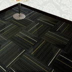 Koadclo | Dark Color Level Loop Carpet Tile – Non-Slip Self-Adhesive Indoor Office Carpet Squares