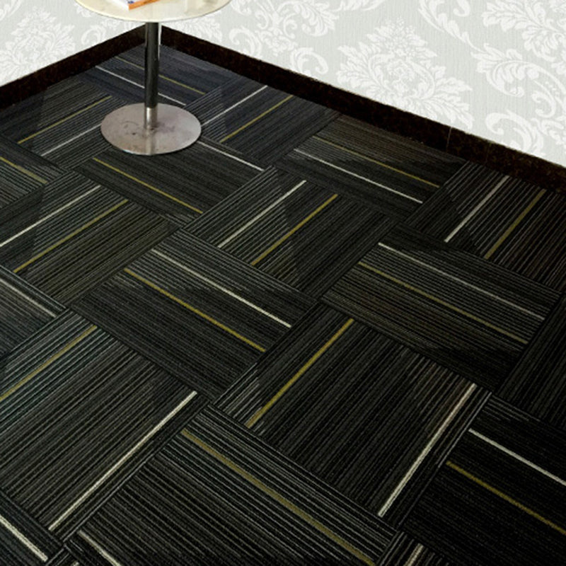 Koadclo | Dark Color Level Loop Carpet Tile – Non-Slip Self-Adhesive Indoor Office Carpet Squares