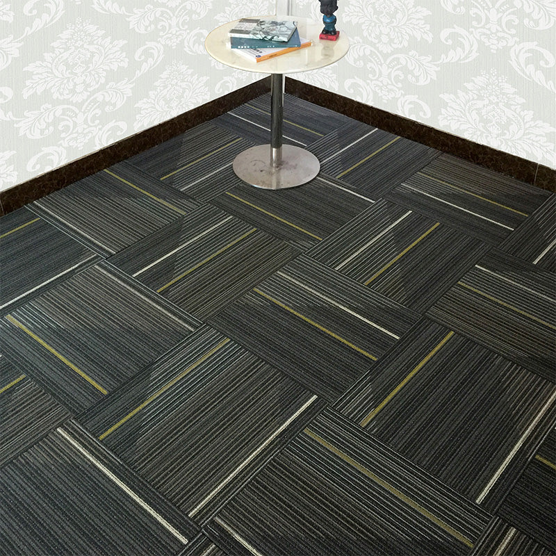 Koadclo | Dark Color Level Loop Carpet Tile – Non-Slip Self-Adhesive Indoor Office Carpet Squares