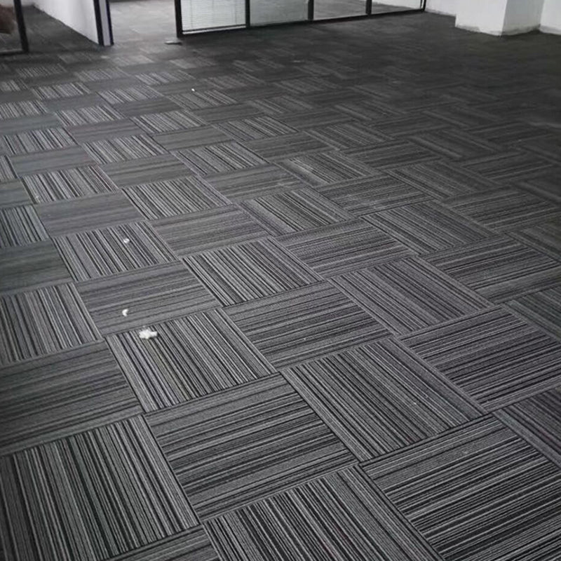 Koadclo | Dark Color Level Loop Carpet Tile – Non-Slip Self-Adhesive Indoor Office Carpet Squares