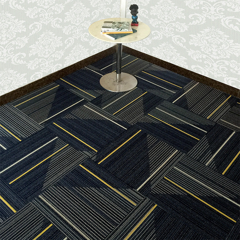 Koadclo | Dark Color Level Loop Carpet Tile – Non-Slip Self-Adhesive Indoor Office Carpet Squares