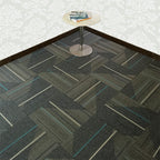 Koadclo | Dark Color Level Loop Carpet Tile – Non-Slip Self-Adhesive Indoor Office Carpet Squares