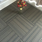 Koadclo | Dark Color Level Loop Carpet Tile – Non-Slip Self-Adhesive Indoor Office Carpet Squares