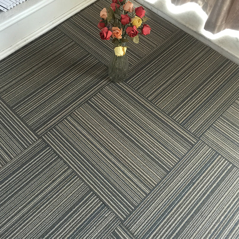 Koadclo | Dark Color Level Loop Carpet Tile – Non-Slip Self-Adhesive Indoor Office Carpet Squares