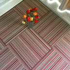 Koadclo | Dark Color Level Loop Carpet Tile – Non-Slip Self-Adhesive Indoor Office Carpet Squares