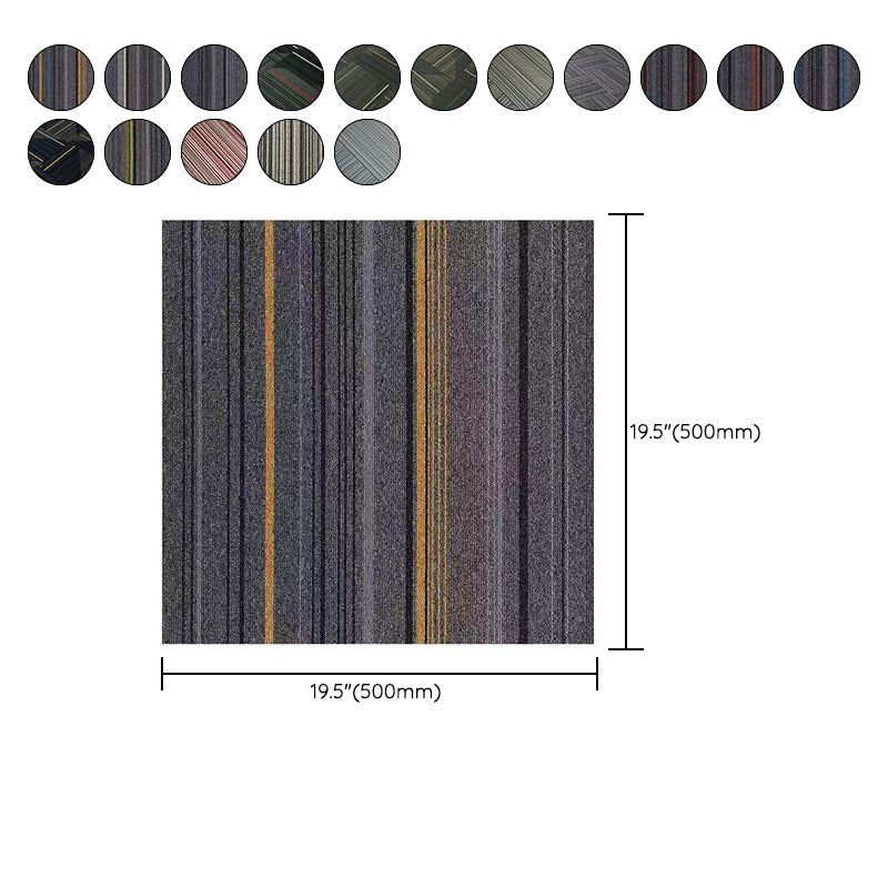 Koadclo | Dark Color Level Loop Carpet Tile – Non-Slip Self-Adhesive Indoor Office Carpet Squares