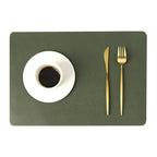 Koadclo | Modern Rectangular Waterproof PU Leather Placemats