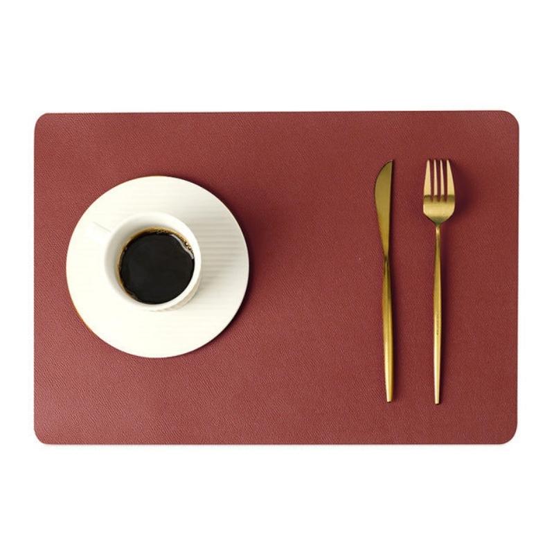 Koadclo | Modern Rectangular Waterproof PU Leather Placemats