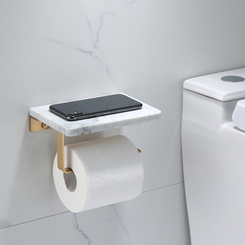 Koadclo | Polished Brass Bathroom Accessory Set - Marble Bathroom Hardware