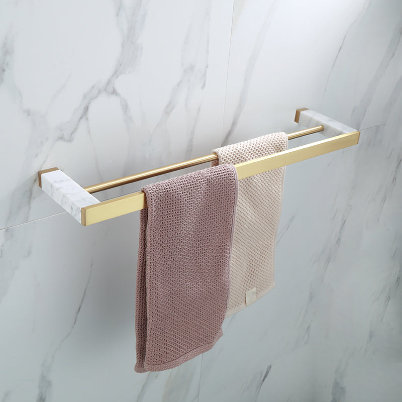 Koadclo | Polished Brass Bathroom Accessory Set - Marble Bathroom Hardware