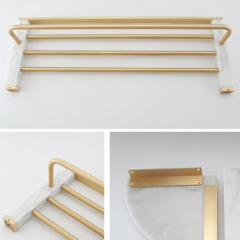 Koadclo | Polished Brass Bathroom Accessory Set - Marble Bathroom Hardware
