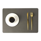 Koadclo | Modern Rectangular Waterproof PU Leather Placemats