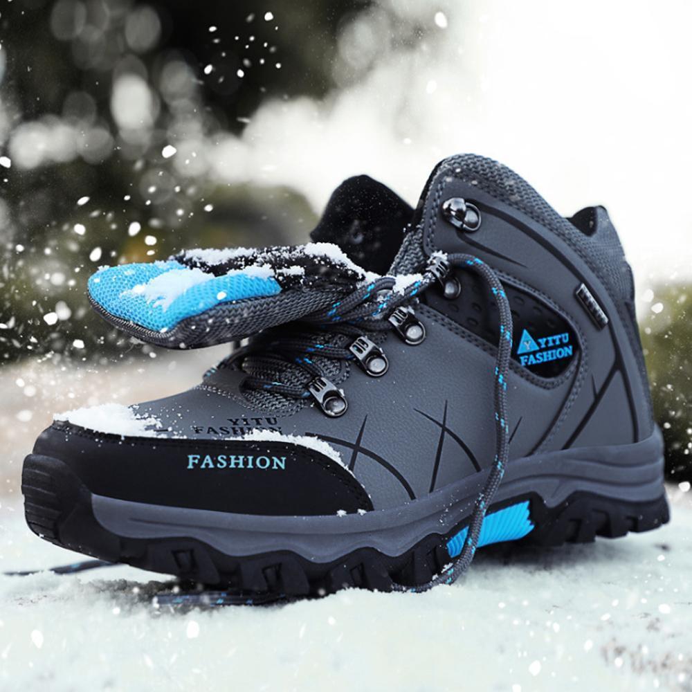 Koadclo | Men's Hiking Shoes with Fur – Winter Waterproof Boots for Outdoor Adventure