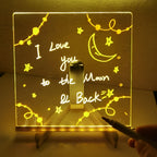 Koadclo | USB LED Noteboard with 12 Colored Pens - Bright Message Board for Office & Home