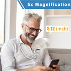 Koadclo | 5X Magnifying Glass Pro - Hands-Free Adjustable Neck Loupe