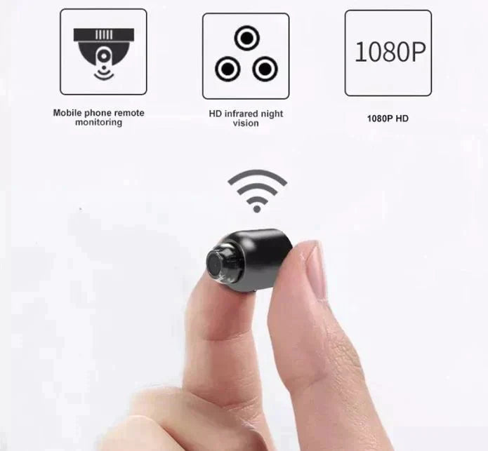 Koadclo | 2-Pack Mini WiFi Security Camera – 1080P HD, 140° Wide-Angle, Night Vision, Motion Detection (32GB SD Included)