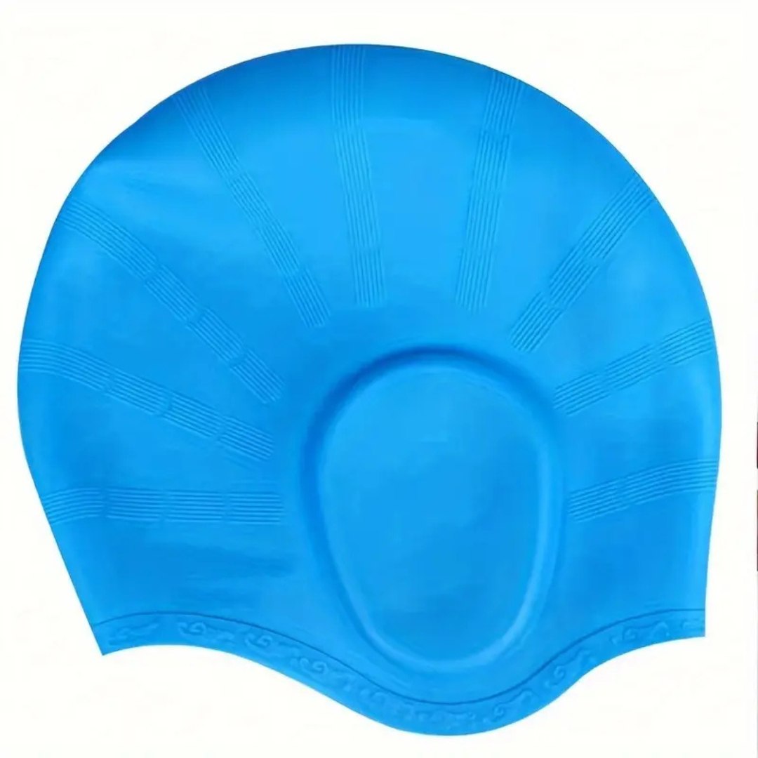 Koadclo | HydroFit – Silicone Swim Cap with Ear Protection – Reusable Waterproof Swimming Cap